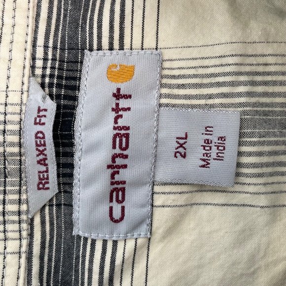 Carhartt Relaxed Fit Short Sleeve Button Down Plaid Shirt Men’s Size 2XL - Picture 10 of 14